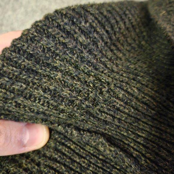 H&M Green Knit Collared Double Breasted Buttons Cardigan US Men M - Picture 3 of 9